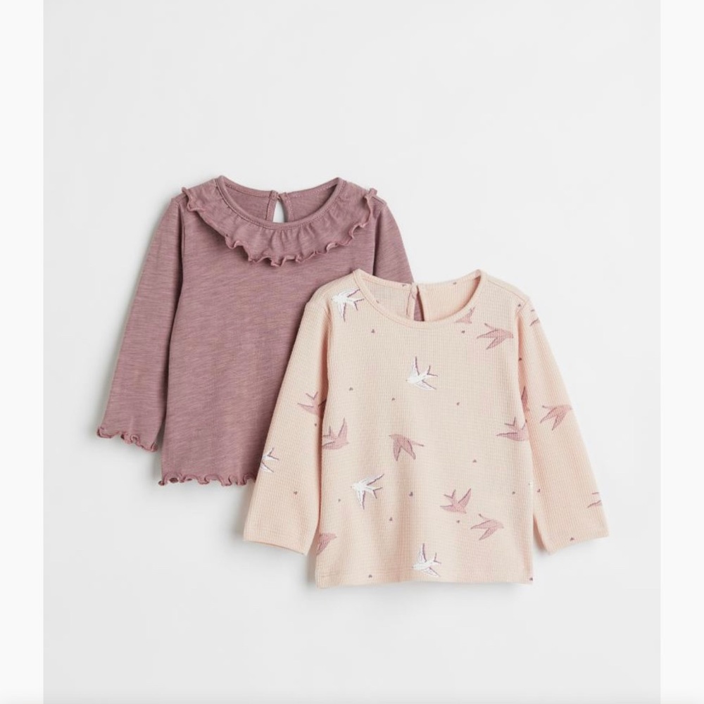 H&M 2 pack cotton jersey shirts
